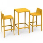 Ensemble spritz table et 2 tabourets vondom hauteur d'assise 76cm Ensemble spritz table et 2 tabourets vondom hauteur d'assise 76cm