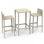 Ensemble spritz table et 2 tabourets vondom hauteur d'assise 76cm Ensemble spritz table et 2 tabourets vondom hauteur d'assise 76cm