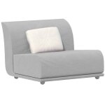 Fauteuil central vondom design suave en tissu dperlant blanc iceberg