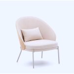 Fauteuil en chenille beige et piètements métal beige amy veryforma Fauteuil en chenille beige et piètements métal beige amy veryforma