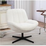 Fauteuil ena tissu blanc pivotant veryforma Fauteuil ena tissu blanc pivotant veryforma