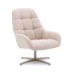 Fauteuil pivotant aspe tissu beige et métal veryforma Fauteuil pivotant aspe tissu beige et métal veryforma