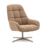 Fauteuil pivotant aspe tissu marron clair et métal veryforma Fauteuil pivotant aspe tissu marron clair et métal veryforma