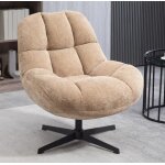 Fauteuil pivotant molo tissu sable veryforma Fauteuil pivotant molo tissu sable veryforma