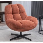 Fauteuil pivotant molo tissu terracotta veryforma Fauteuil pivotant molo tissu terracotta veryforma