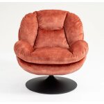 Fauteuil pivotant top tissu velours rose poudré veryforma Fauteuil pivotant top tissu velours rose poudré veryforma
