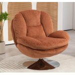 Fauteuil pivotant top tissu velours rouille veryforma Fauteuil pivotant top tissu velours rouille veryforma