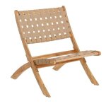 Fauteuil pliable beli en bois massif et corde beige veryforma Fauteuil pliable beli en bois massif et corde beige veryforma