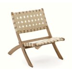 Fauteuil pliable beli en bois massif et corde crême veryforma Fauteuil pliable beli en bois massif et corde crême veryforma