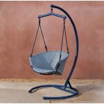 Fauteuil suspendu aliga en aluminium et rotin bleu veryforma Fauteuil suspendu aliga en aluminium et rotin bleu veryforma