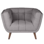 Fauteuil en tissu gris intense meryl kosyform Fauteuil en tissu gris intense meryl kosyform