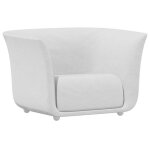 Fauteuil vondom design suave en tissu dperlant blanc snow 1041