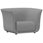 Fauteuil vondom design suave en tissu dperlant gris acier 1042