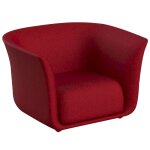 Fauteuil vondom design suave en tissu dperlant rouge grenat 1046