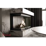 Foyer  bois crystal 110 max a. caminetti 3 faces vitres