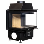 Foyer  bois crystal 60 3d de a. caminetti 3 faces vitres