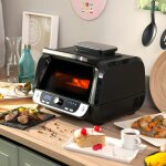 Friteuse � air avec gril, accessoires et livre de recettes