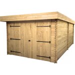 Garage en bois habrita 21m2 toit plat Garage en bois habrita 21m2 toit plat