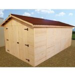 Garage en bois massif habrita 15, 60m2 en panneau de 16mm