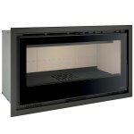 Insert  bois ferlux teide 100 panoramique 12. 5 kw turbo ventil