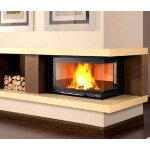 Insert  bois la nordica angle droit monobloc 800 dx 10kw noir