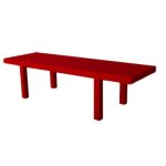 Jut mesa 280 table rectangulaire vondom rouge Jut mesa 280 table rectangulaire vondom rouge