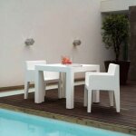 Jut mesa 90 table haute vondom blanc Jut mesa 90 table haute vondom blanc