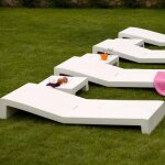 Jut tumbona bain de soleil vondom blanc
