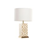 Lampe de bureau home esprit blanc beige doré 50 w 220 v Lampe de bureau home esprit blanc beige doré 50 w 220 v
