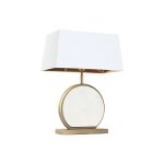 Lampe de bureau home esprit blanc dor� 50 w 220 v
