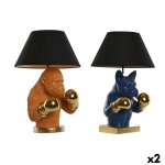 Lampe de bureau home esprit bleu noir orange doré résine 50 w 220 v Lampe de bureau home esprit bleu noir orange doré résine 50 w 220 v