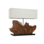 Lampe de bureau home esprit fer bois de teck 60 x 20 x 55 cm Lampe de bureau home esprit fer bois de teck 60 x 20 x 55 cm