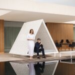 Lit de soleil vondom frame daybed blanc avec toit tress