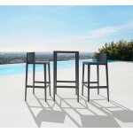 Lot de 1 table haute avec 2 tabourets haut blanc spritz vondom Lot de 1 table haute avec 2 tabourets haut blanc spritz vondom