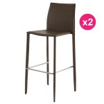 Lot de 2 chaises de bar simili - cuir sable kosyform Lot de 2 chaises de bar simili - cuir sable kosyform