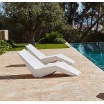 Lot de 2 chaises longues vondom faz blanc