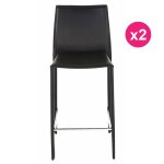Lot de 2 chaises plan de travail noire boréale kosyform Lot de 2 chaises plan de travail noire boréale kosyform