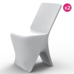 Lot de 2 chaises vondom design sloo blanc