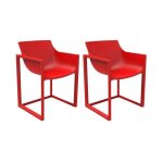 Lot de 2 fauteuils wall street vondom rouge Lot de 2 fauteuils wall street vondom rouge
