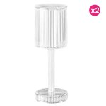 Lot de 2 lampes gatsby cilindro cristal sans fil vondom led Lot de 2 lampes gatsby cilindro cristal sans fil vondom led