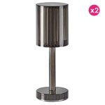 Lot de 2 lampes gatsby cilindro fumée sans fil vondom led Lot de 2 lampes gatsby cilindro fumée sans fil vondom led
