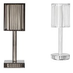 Lot de 2 lampes gatsby prisma fumée sans fil vondom led Lot de 2 lampes gatsby prisma fumée sans fil vondom led