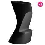 Lot de 2 tabourets de bar vondom moma high hauteur d'assise 74 noir Lot de 2 tabourets de bar vondom moma high hauteur d'assise 74 noir