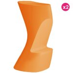 Lot de 2 tabourets de bar vondom moma high hauteur d'assise 74 orange Lot de 2 tabourets de bar vondom moma high hauteur d'assise 74 orange