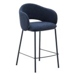 Lot de 2 tabourets hauts bleu et métal aina veryforma Lot de 2 tabourets hauts bleu et métal aina veryforma