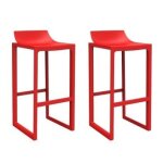 Lot de 2 tabourets hauts wall street vondom rouge Lot de 2 tabourets hauts wall street vondom rouge