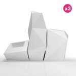 Lot de 3 pots jardinière faz vondom blanc xl Lot de 3 pots jardinière faz vondom blanc xl