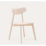 Lot de 4 chaises en bois massif clair et piètements bois fina Lot de 4 chaises en bois massif clair et piètements bois fina