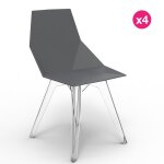 Lot de 4 chaises faz vondom noir