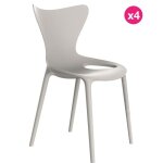 Lot de 4 chaises love vondom cala écru Lot de 4 chaises love vondom cala écru